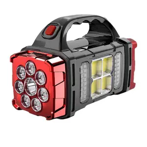 2-in-1 Solar USB Rechargeable LED Flashlight & Work Light | High Brightness Portable Torch for Camping Hiking Outdoor & Emergency Use