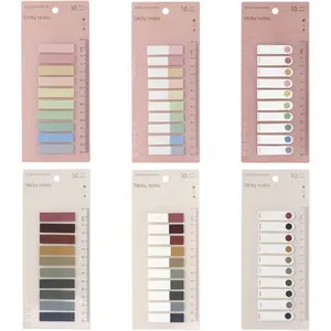 1200 count Morandi Sticky Tabs, Book Tabs for Annotating Books, 60 Colors Aesthetic Index Tabs, Writable Page Markers Flags with Ruler for Notebooks
