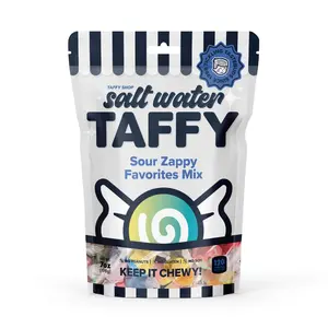 Taffy Shop, SOUR Zappy Favorites Salt Water Taffy Mix - Gourmet Soft, Sweet & Tangy Candy