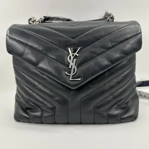 Pre-owned Yves Saint Laurent YSL leather messenger shoulder/handbag