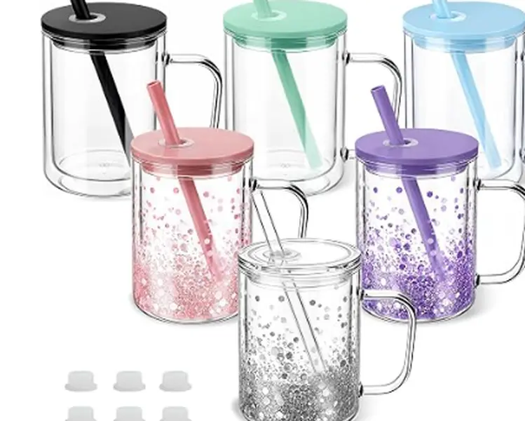 17 oz Acrylic Water Bottle, Reusable Kitchen Drinkware for Daily Hydration