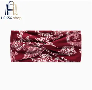 3PCS Paisley Twist Headbands, Boho Elastic Knotted Head Wraps, Soft Non-slip Turban Hair Bands for Women, Stylish Printed Headbands for Yoga, Sports and Daily Wear