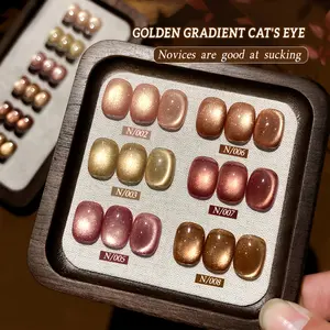 XEIJAYI Photo Frame Bottle Gradient Cat Eye Gel — 6 Colors (Autumn/Winter 2025 New Arrival), High-Density Magnetic Powder, Ultra-Bright Glossy Finish, Long-Lasting and Non-Damaging to Nails; Perfect for Women’s Christmas Gifts, Salon Manicure, DIY Nail De