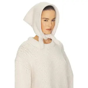 Helsa Kelcey Hand Knit Kerchief Scarf in Oat