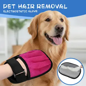 【BOGO】2PCS Pet Hair Removal Gloves – Upgraded Electrostatic 5-Finger Design, Reusable & Adjustable, Perfect for Clothes, Couch, Carpet & Car Seats