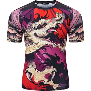 Men's Long Sleeve UPF 50+ Baselayer Performance Compression Shirt Rash Guard