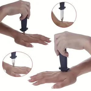 Black Retractable Prank Knife - Realistic Fake Dagger for Jokes, Magic Tricks & Scary Fun, Safe Plastic Blade for Performances & Pranks