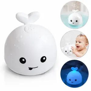 Electric Mini Whale Water Toy with Colorful LED Lights, Battery Operated Kids Bath Toy, Unisex Bathtub Swimming Play Toy