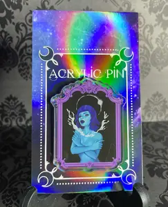 'Spill' 2.5" acrylic pin