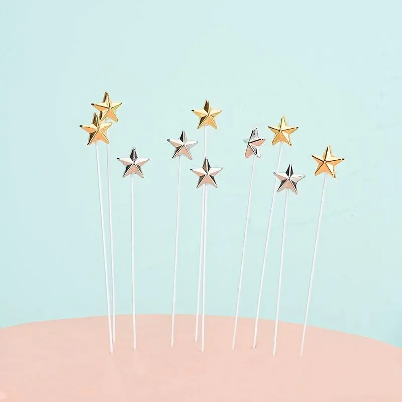 Star Shaped Cake Decoration Ornaments, 30pcs/set Cake Topper, Cake Decorating Tool for Birthday Wedding Baby Shower Party