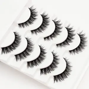 Ayrmilla 5 Pairs 3D Natural Short Dense False Eyelashes 9-13mm, Perfect for Party Club Daily Wear, New Year Wedding Events