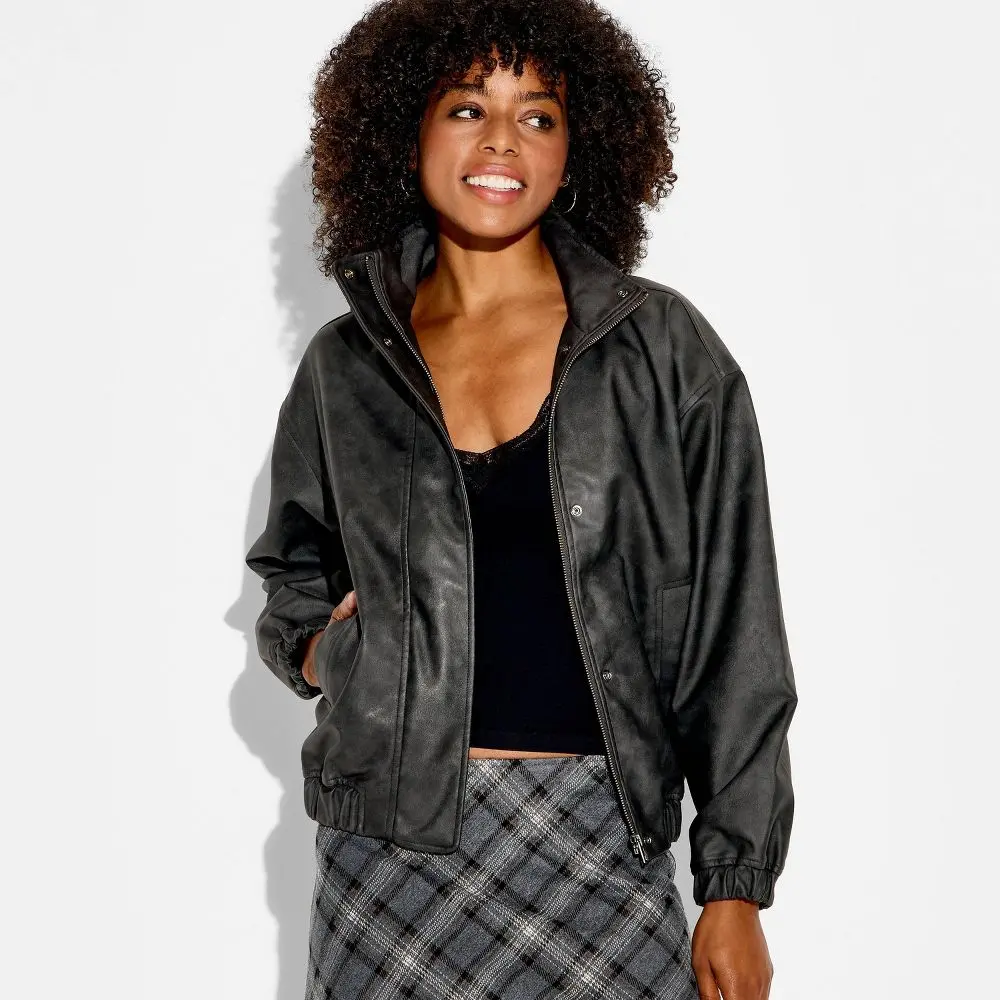 uniqlo leather jacket - TikTok Shop