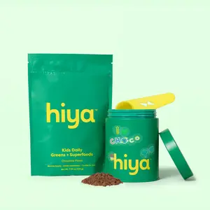 Hiya Kids Daily Greens + Superfoods – Sugar-Free Veggie & Fruit Powder, Daily Clean Nutrition for Kids, No Gummies, 55 whole-food ingredients