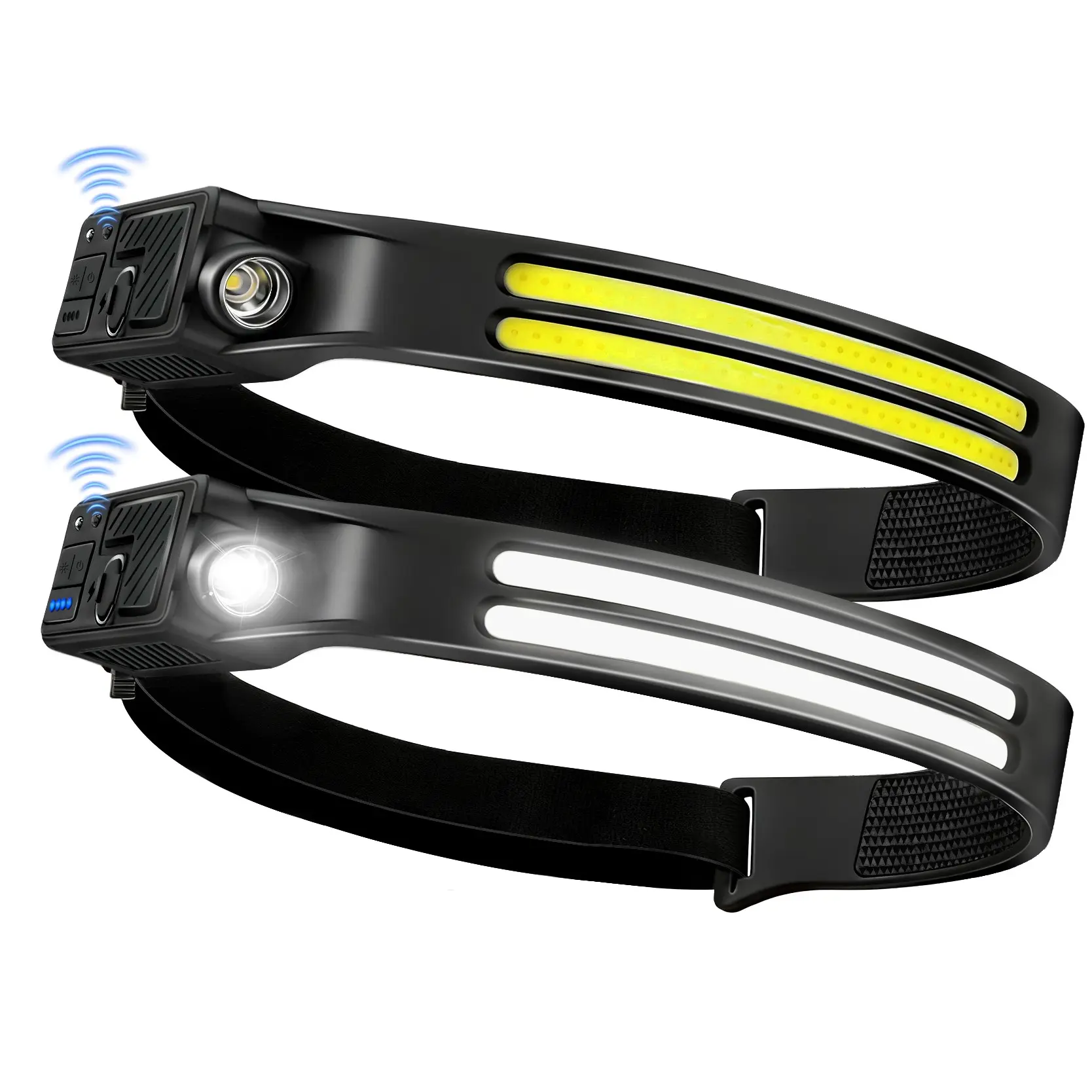 Rechargeable Headlamp, Led Light, Rechargeable 230° Wide Head Lamp with Motion Sensor for Adults, Night Headlamp Flashlight, Portable Outdoor Headlight for Fishing, Hiking, Camping, Flashlights, Camping Essentials, Camping Accessories