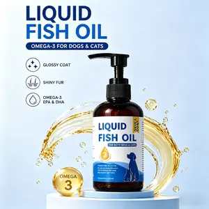 Wild Deep-Sea Salmon Oil, rich in EPA & DHA, provides a nourishing Omega-3 blend for dogs and cats to support healthy skin and coat. Easy-to-use liquid pump