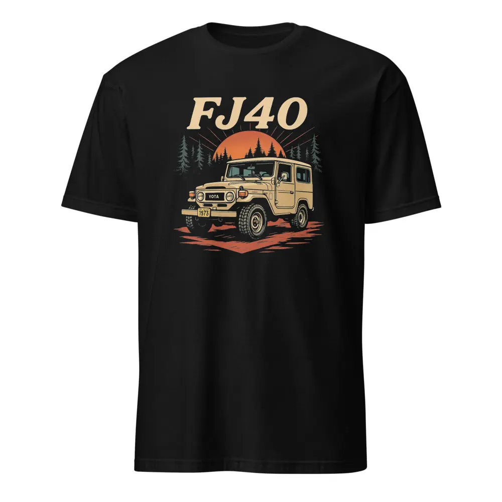 1973 FJ40 Vintage Off-Road SUV Graphic Tee – Classic 4x4 Adventure Cruiser Shirt Design
