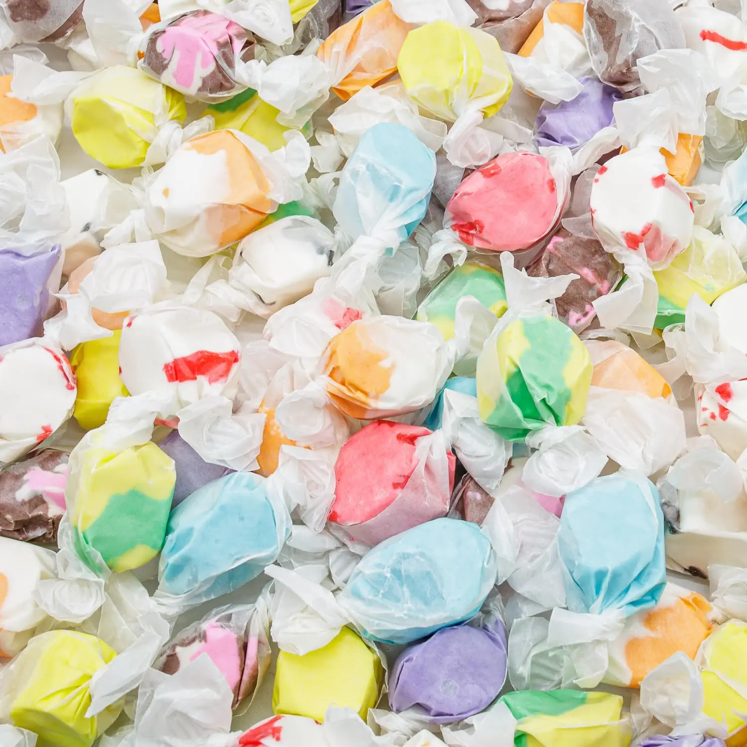 Salt Water Taffy Candy, 8 oz Resealable Bag - Assorted Flavors, Individually Wrapped Soft Chewy Candy - Classic Old Fashioned Taffy for Candy Bowls, Parties & Gift Bags