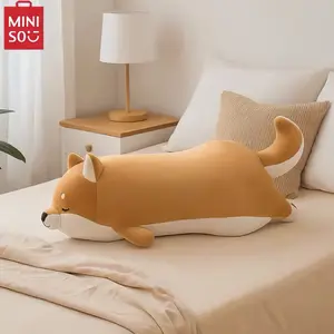 MINSO Shiba Inu Series - Lying Posture Soft & Adorable Plush Toy - Cute Crouching Shiba Stuffed Doll! Ultra-Soft Plush Material, Perfect for Hugging, Desktop Decor or Bedroom Accents