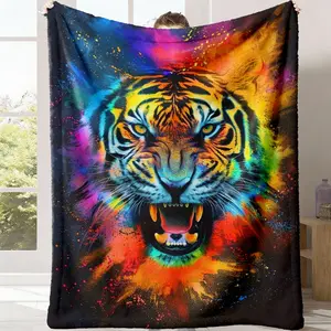 Flying Eagle theme flannel blanket, a thick blanket, soft and warm, very comfortable, an ideal gift for everyone, suitable as a gift for adults, children, birthdays, Christmas parties