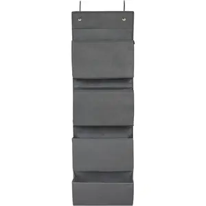 Over the Door  Organizer Closet Storage Bins Grey