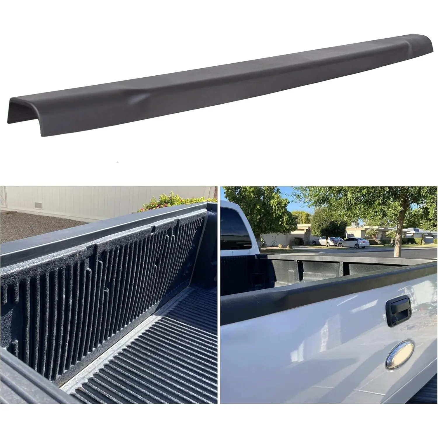 Tailgate Top Cap Protector Molding Trim Cover Compatible with 2008-2016 Ford F250 F350 F450 Super Duty Replace for BC3Z-9940602-B FO1904104