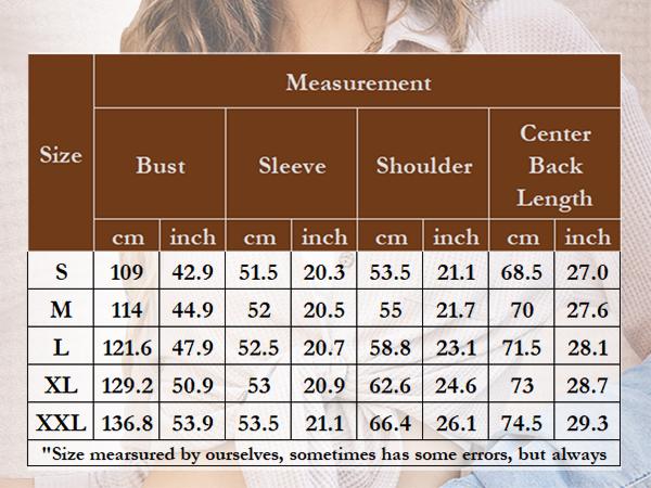 HOTOUCH Waffle Button Down Shirt Women's Casual Knit Tops Long Sleeve Loose Fit Shacket with Pocket 2025 Outfit
