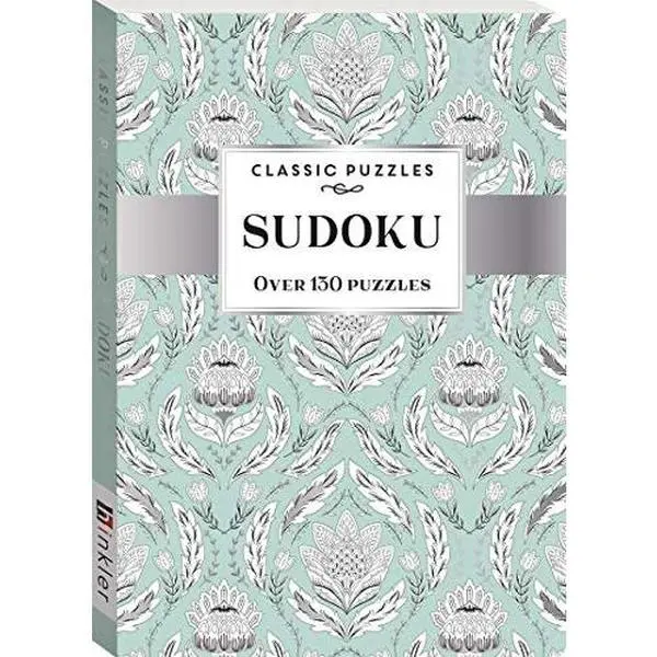 Used Condition Classic Sudoku Puzzle Book - Mint Floral Design, Pack 1, Good Soft Cover, 0.35 lbs, Unknown Author (Paperback), 0.35 Pounds