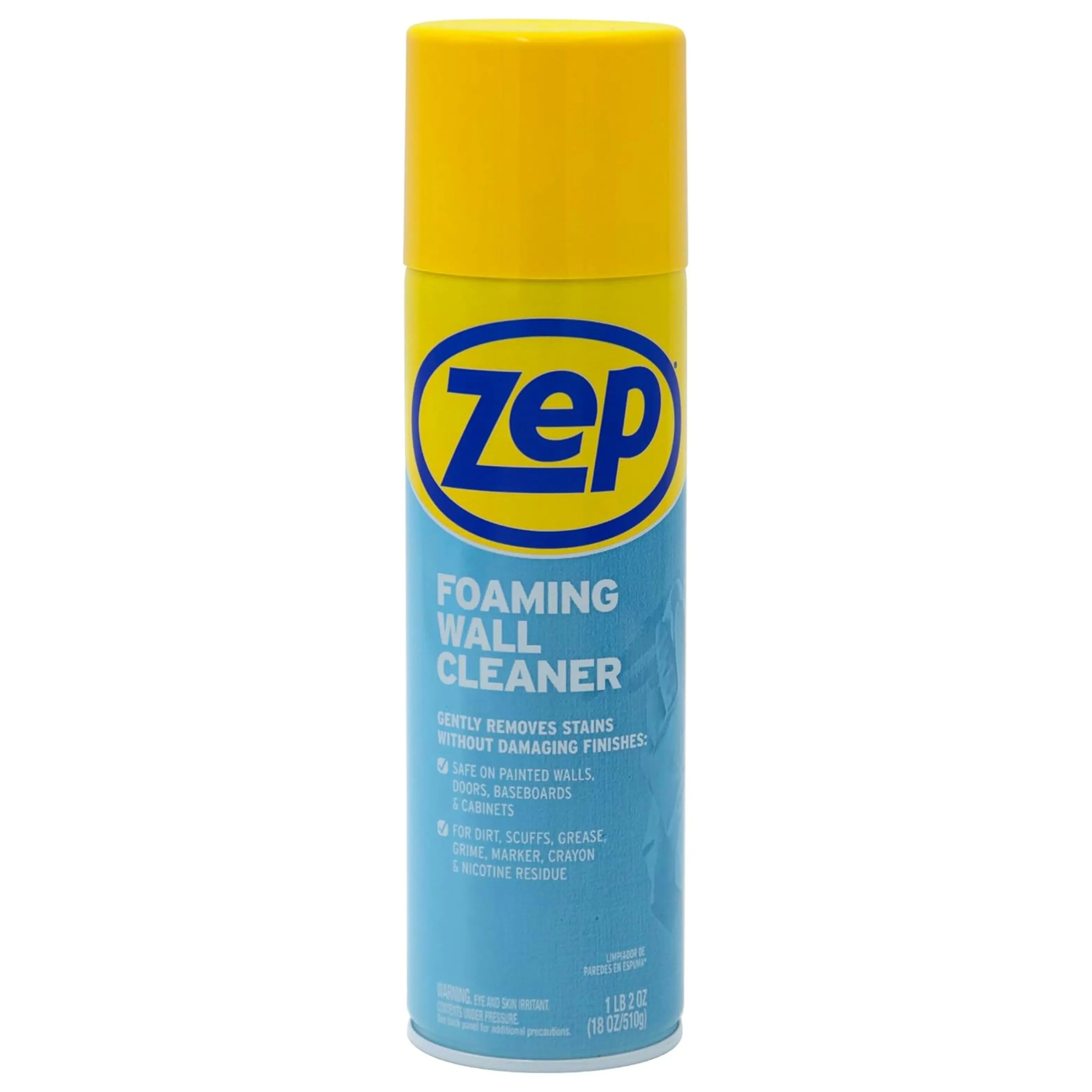 ZUFWC18 Foaming Wall Cleaner, 18 oz, Clear | Removes Stains Without Damaging Finishes