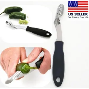 Jalapeno Pepper Corer, Pepper Cutter Corer Slicer Tomato Fruit Kitchen Tools US