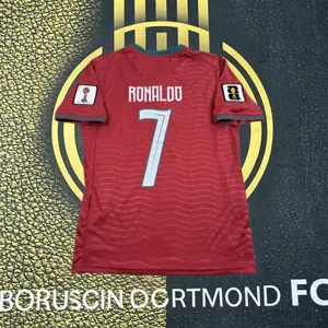 2026 Home Short Sleeve 7# Ronaldo SoccerJersey Red Football Jersey Quick Drying