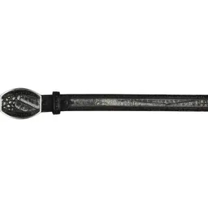 Cinto Vaquero Cocodrilo Caimán Negro Sahara – Diseño Exclusivo Los Altos Boots