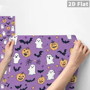 1PC QT Classic Purple Halloween Theme Wall Sticker Matte PVC Peel and Stick Backsplash DIY Self-Adhesive Removable Waterproof Oil-Proof Stain-Resistant for Bedroom School Office Kitchen Bathroom Furniture Stairs Tile