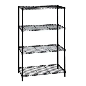 HDX 4-Tier Steel Wire Shelving Unit in Black (36 in. W x 54 in. H x 14 in. D)