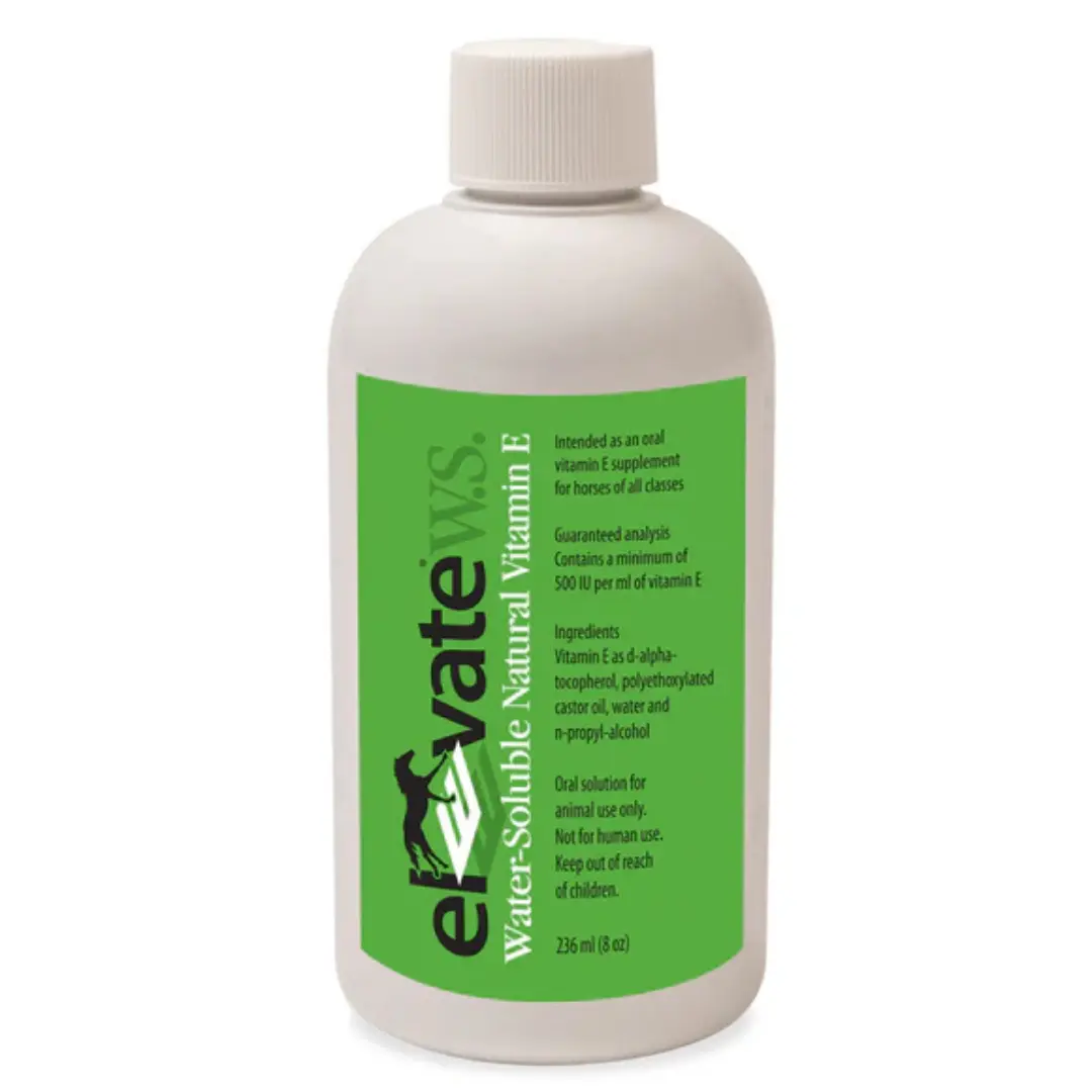 Elevate Water-Soluble Vitamin E Supplements for Horses - 8 oz Farm Animal Health Supplies, Immune Booster That Boosts Muscle, Supports Immunity, Maintains Healthy Nerve Function, Muscle Function