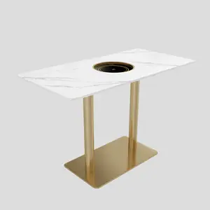20 pcs.Custom Size Simple Rock Plate Restaurant Long Table For Restaurant Coffee Shop YJT005