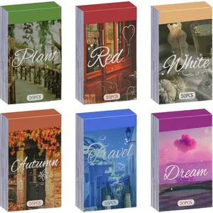 6 Sets 300 PCS Aesthetic Washi Sticker Book – Daily Life Scenery Stickers for Scrapbooking, Journaling, Junk Journal, DIY Diary & Craft Projects