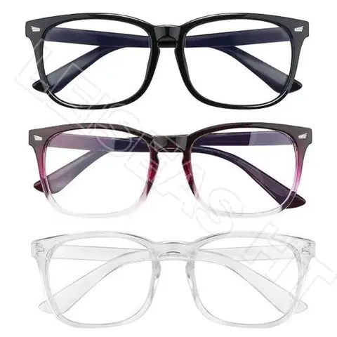 High Quality Anti Bluelight Eyeglasses 3-Pair Set - Unisex Full Rim Sports Eyewear, Universal Fit, Protection Lenses, Computer Use & Party-Ready Design