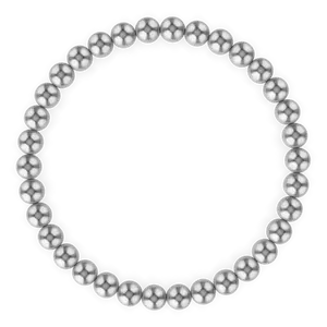 5MM Silver Ball Bracelet - Silver Beads in Circular Pattern with Round Design