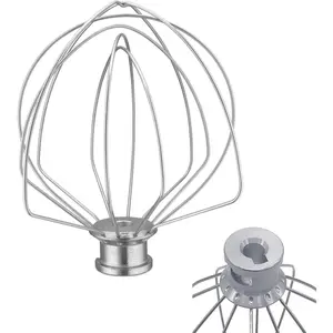 Replacement Bowl-Lift 6-Wire Whip,Compatible with  Lift Stand Mixers Fits models K4, K5, KP50, KSM5, KSM50, KSM500PS,KSM450,KV25G and KP26M1X,The same style as KN256WW.(6 Quart)