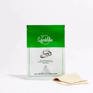 Sparklean Lemon-Infused Polishing Cloth for Jewelry, Silver, Gold, Metals – Removes Tarnish, Scratches & Fingerprints