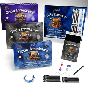 Code Breakers - Learn to Read & Spell with Grooved Workbooks Magic Pens & Interactive Support for K-5 Students - Visual Learning Tools