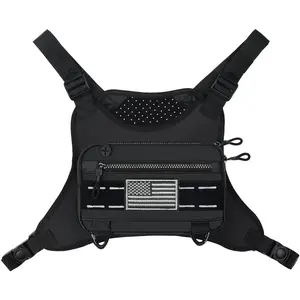Sports Chest Bag For Men Women, Lightweight Running Vest Bag With Built,Phone Holder For Workouts&Ski&Cycling&Hiking,Motorcycle Accessories