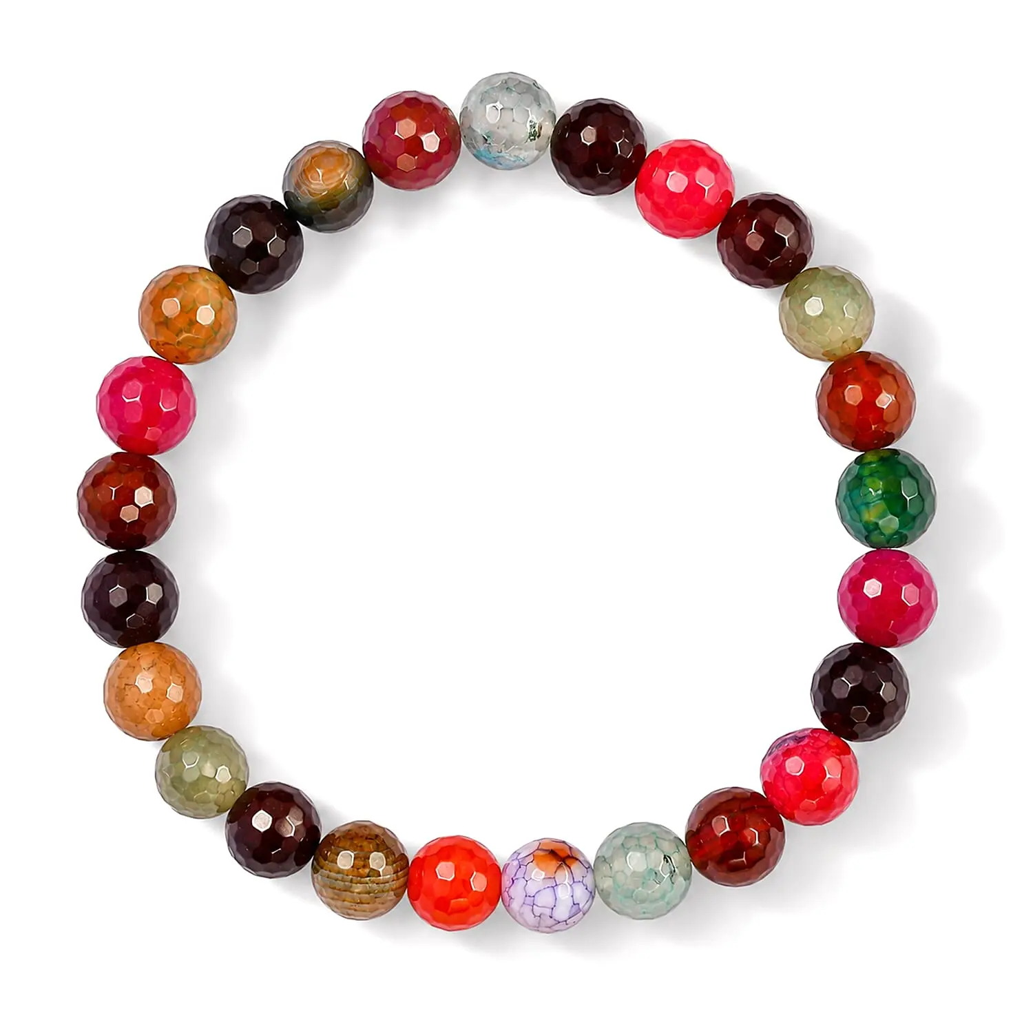 Multi Gemstone 95 ctw Beaded Stretch Bracelet