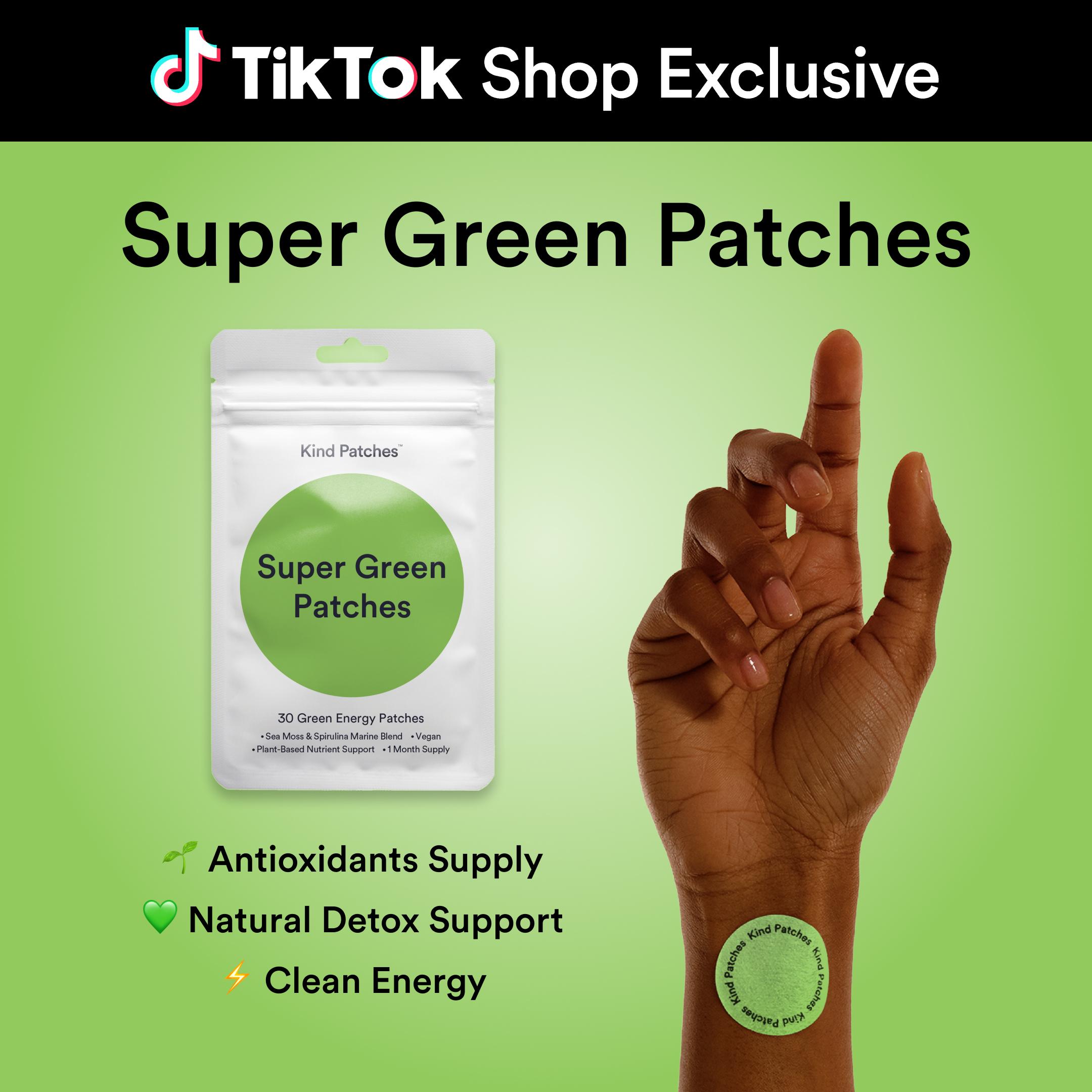 Kind Patches Super Green Patches: 30 Green Energy Patches, Antioxidants Supply, Natural Detox Support, Clean Energy Delivery, Daily Wellness & Nutrients Support, Vegan, 1 Month Supply Kind Patches Super Green Patches: 30 Green Energy Patches, Antioxidants Supply, Natural Detox Support, Clean Energy Delivery, Daily Wellness & Nutrients Support, Vegan, 1 Month Supply