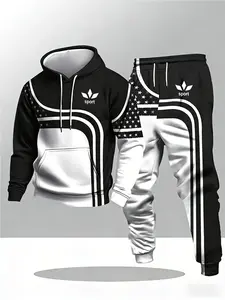 Athleisure USA Star Tracksuit for Men | Comfy Hooded Sweatshirt Set