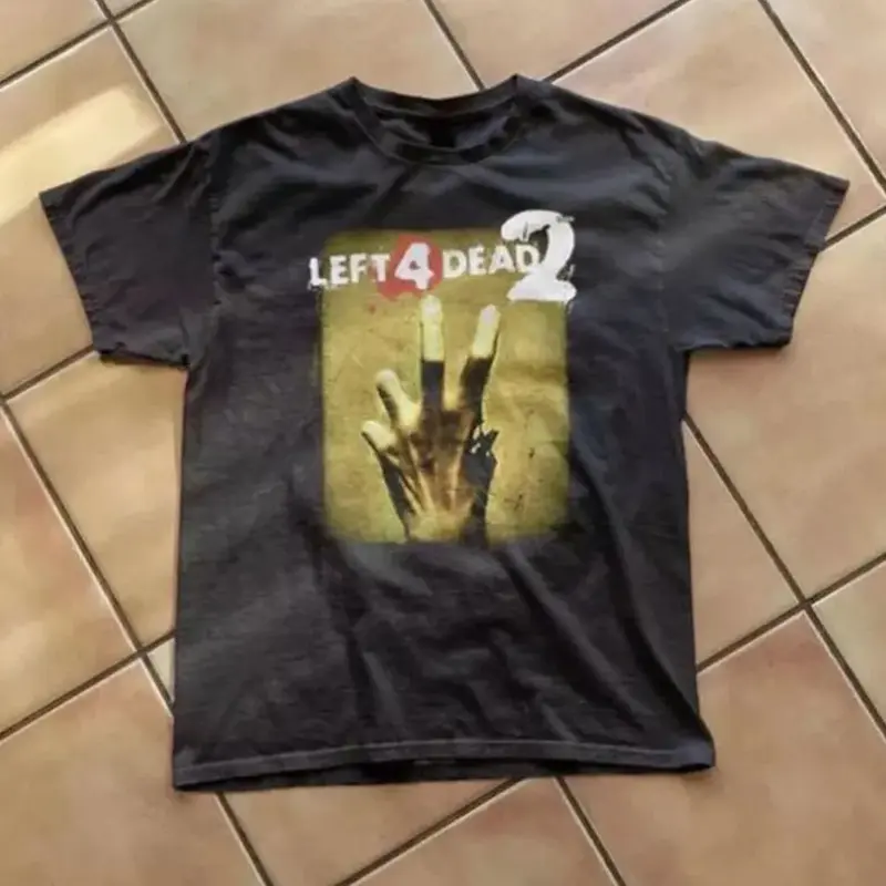 Left 4 Dead 2 Vintage Grunge Graphic T Shirt Y2K Opium Tapout Amity Affliction Unisex Tee Perfect Gift For Men And Women