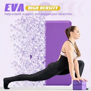 2-Pack Yoga Blocks, Non-Supporting Latex Eva Foam, Soft Anti-Slip Design, Ideal for Yoga, Pilates, Meditation, Enhances Stability and Stretching