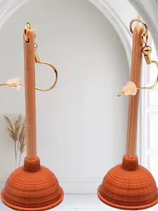 Mini Plunger Earrings – Quirky 3D-Printed Playful Accessories