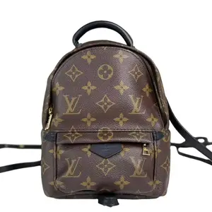 Pre-owned Louis Vuitton Leather Backpacks Monogram Canvas Mini Palm Spring Backpack