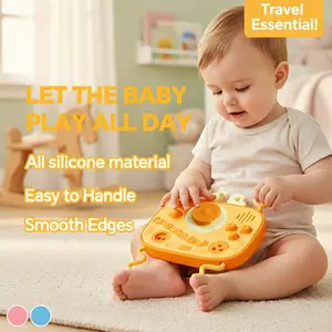 Montessori Sensory Busy Board for Toddlers, Travel Essential Activity Board, Fine Motor Skill Training Toy, BPA-Free, 1-3 Years